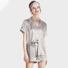 100% Best Affordable Silk Shorts Pajamas Set 22 Momme Silk Sleepwear For Summer - avasilk