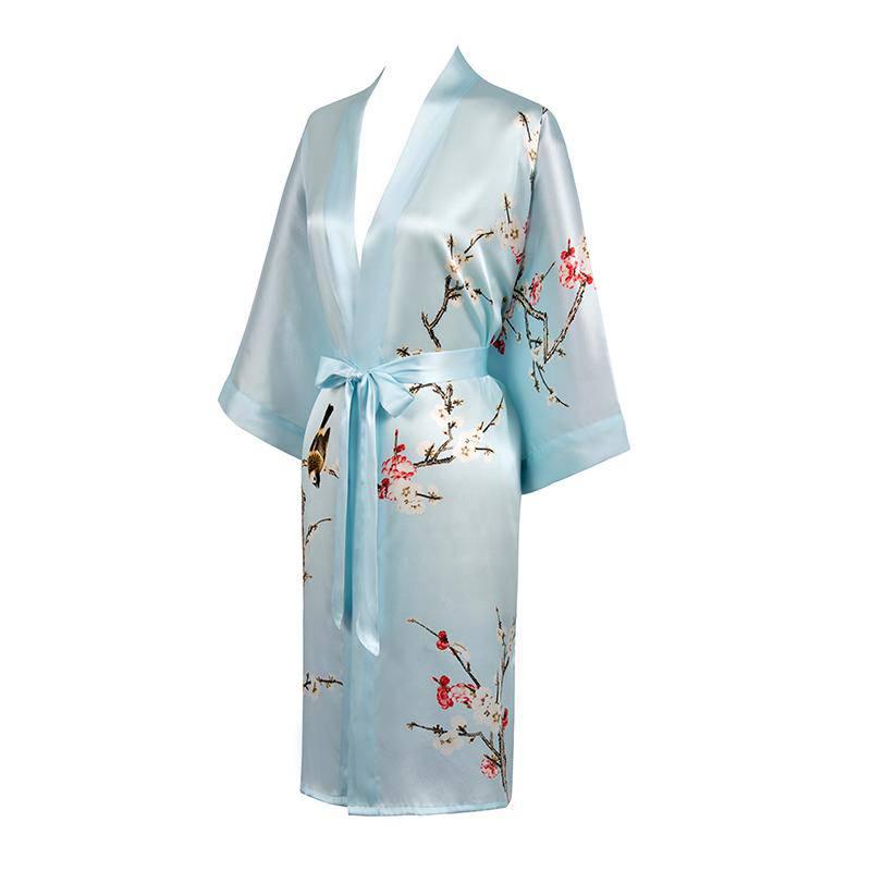 Cherry blossom silk robe sale