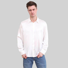 22 Momme Classic Business Mens Silk Shirts Long Sleeves Silk Top - avasilk