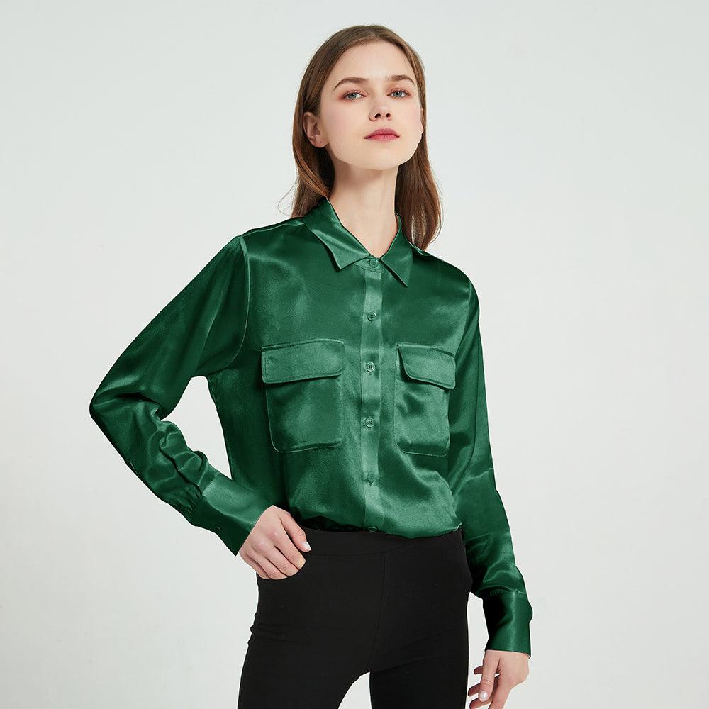 Momme and More Womens Top | Green Camouflage Shirt