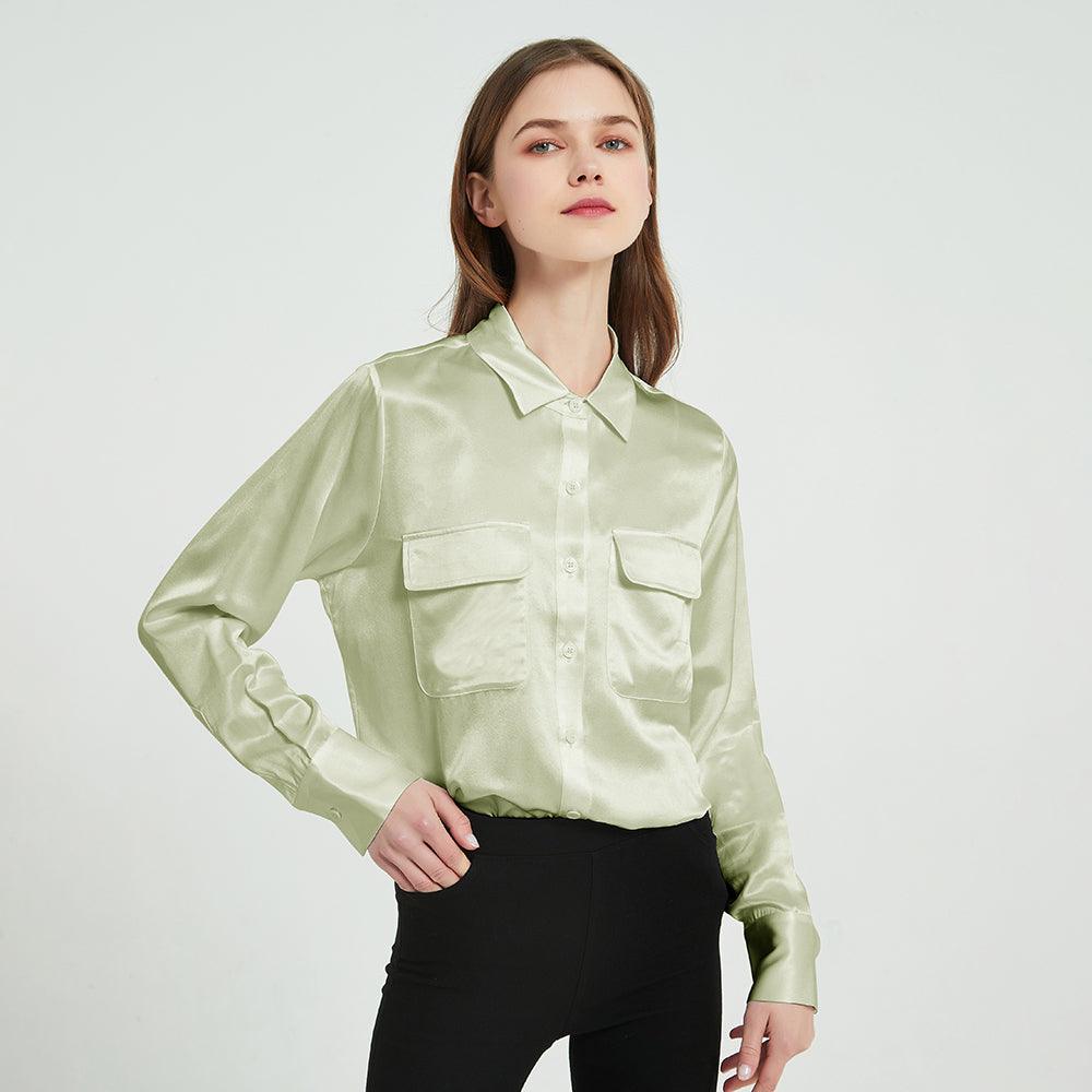 Momme and More Womens Top | Green Camouflage Shirt